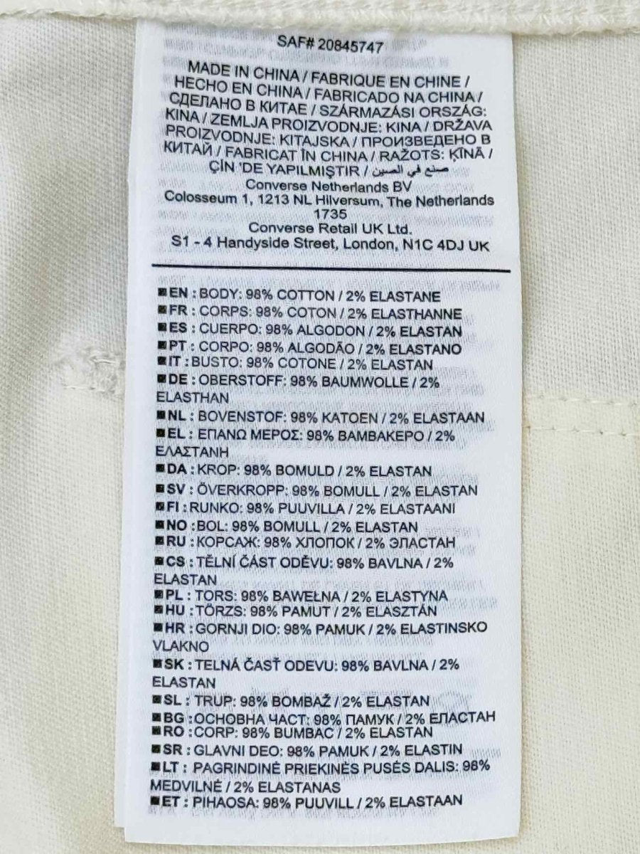 Pre - loved CONVERSE Off - white Size 30 Pants at Reems Closet