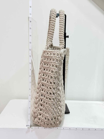 Pre-loved COOPERATIVE STUDIO Daily Beige Crochet Tote Bag at Reems Closet