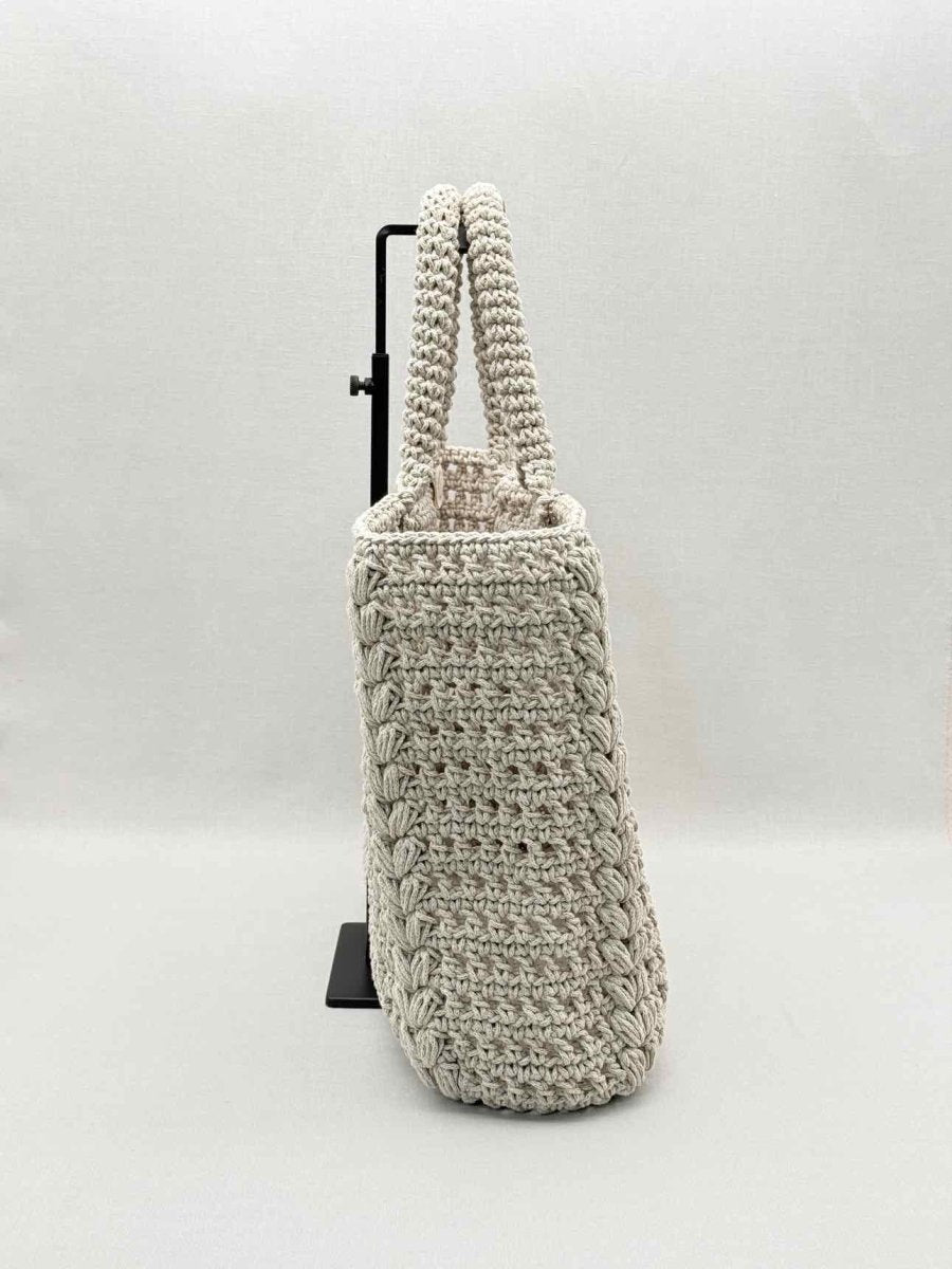 Pre-loved COOPERATIVE STUDIO Daily Beige Crochet Tote Bag at Reems Closet