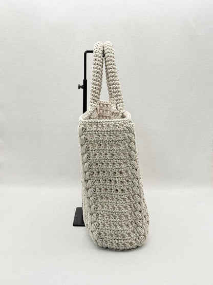 Pre-loved COOPERATIVE STUDIO Daily Beige Crochet Tote Bag at Reems Closet