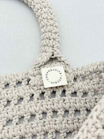 Pre-loved COOPERATIVE STUDIO Daily Beige Crochet Tote Bag at Reems Closet