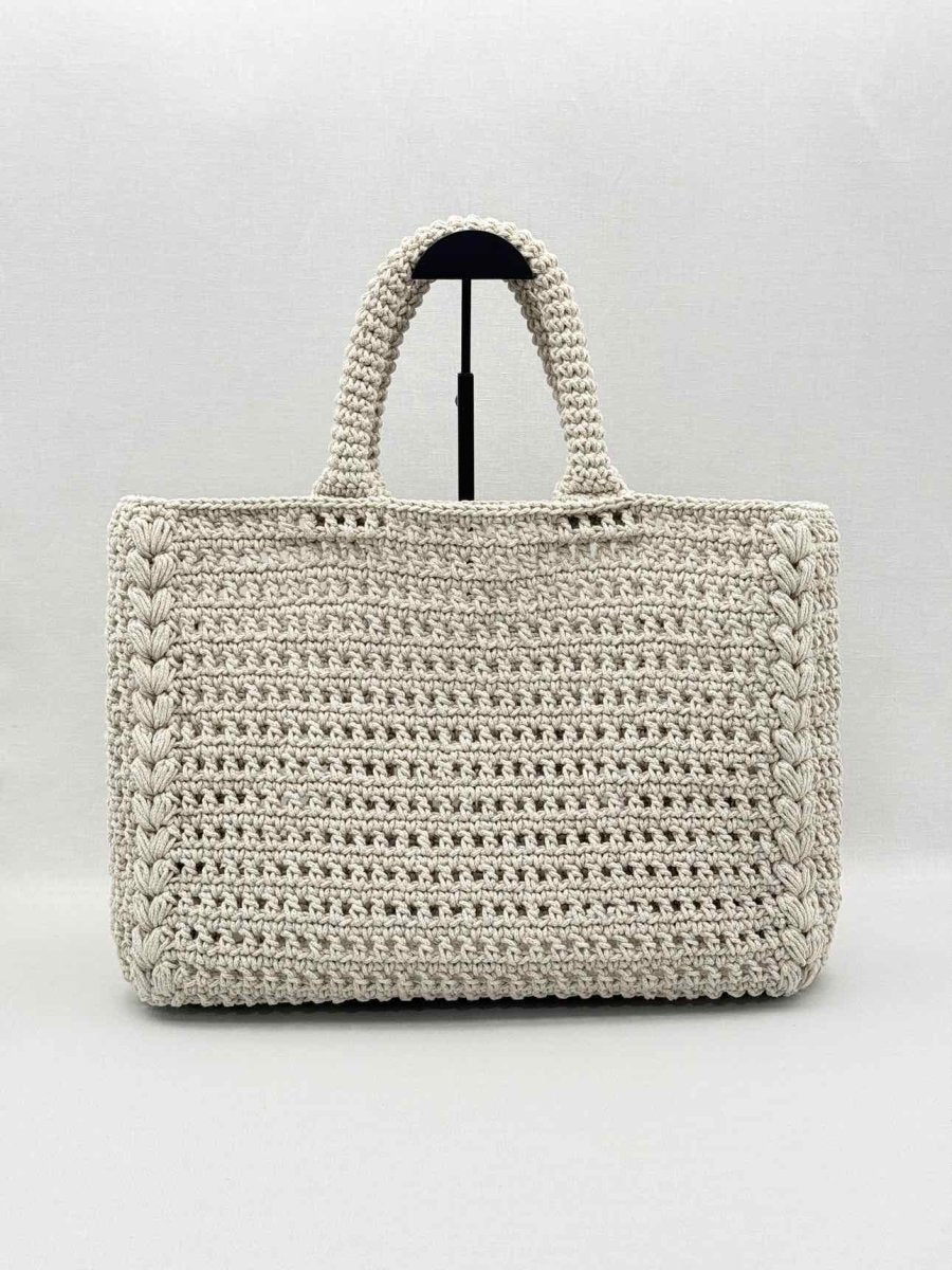 Pre-loved COOPERATIVE STUDIO Daily Beige Crochet Tote Bag at Reems Closet