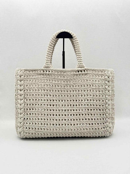 Pre-loved COOPERATIVE STUDIO Daily Beige Crochet Tote Bag at Reems Closet