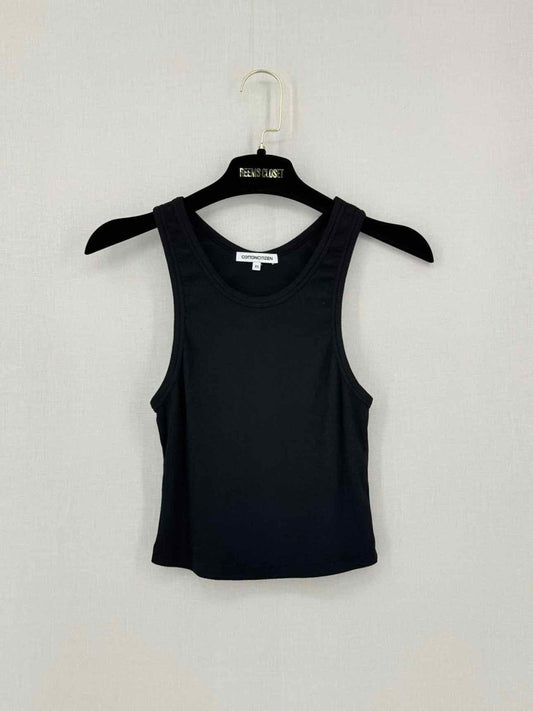 Pre-loved COTTON CITIZEN Verona Black Ribbed Size XSmall Top at Reems Closet