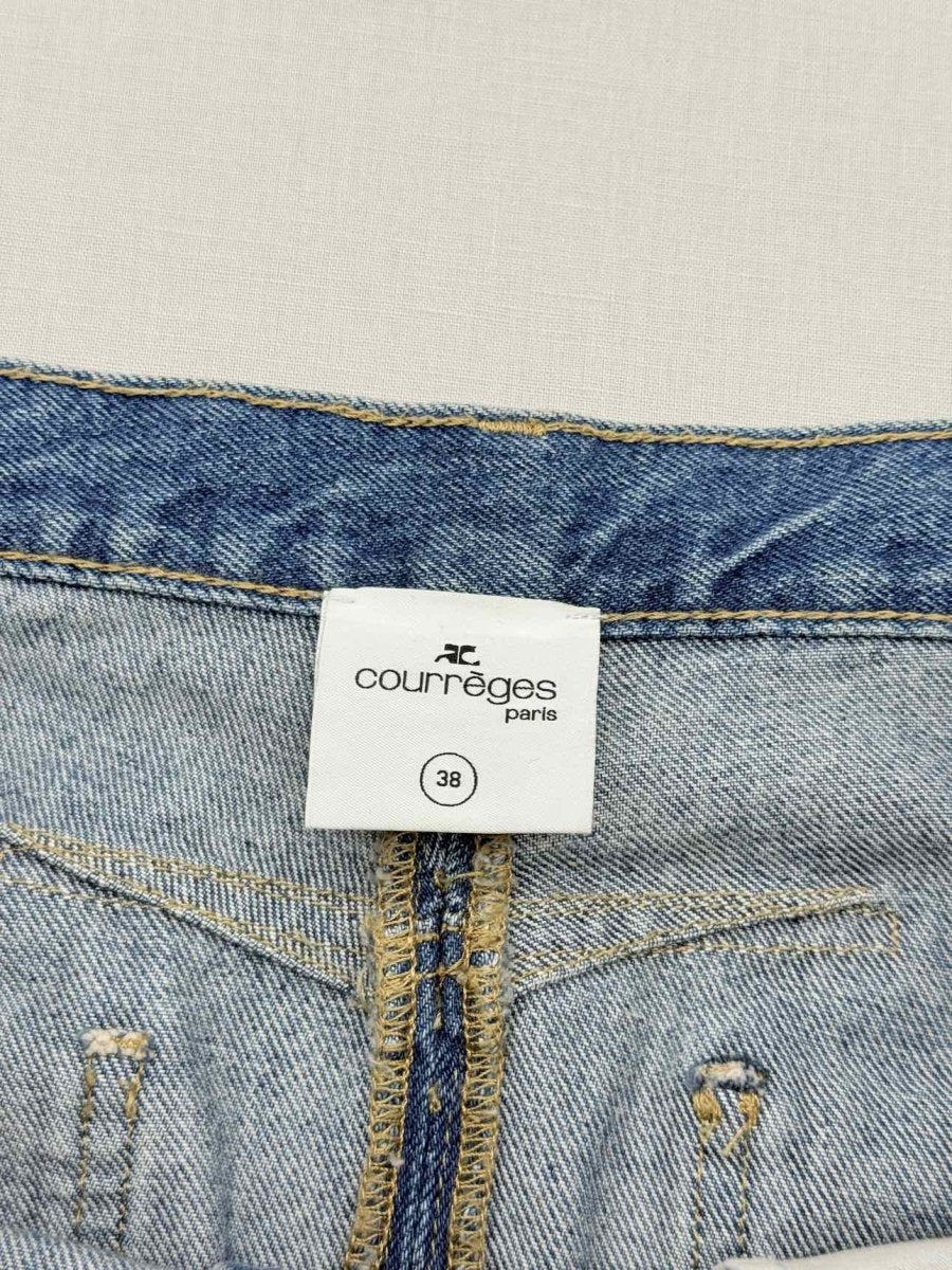 Pre - loved COURREGES Multiflex Light Blue Size US 6 Midi Skirt at Reems Closet