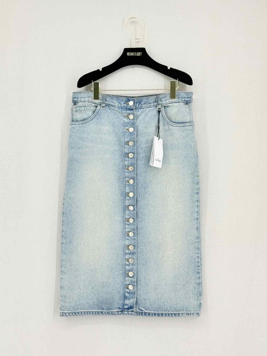 Pre - loved COURREGES Multiflex Light Blue Size US 6 Midi Skirt at Reems Closet