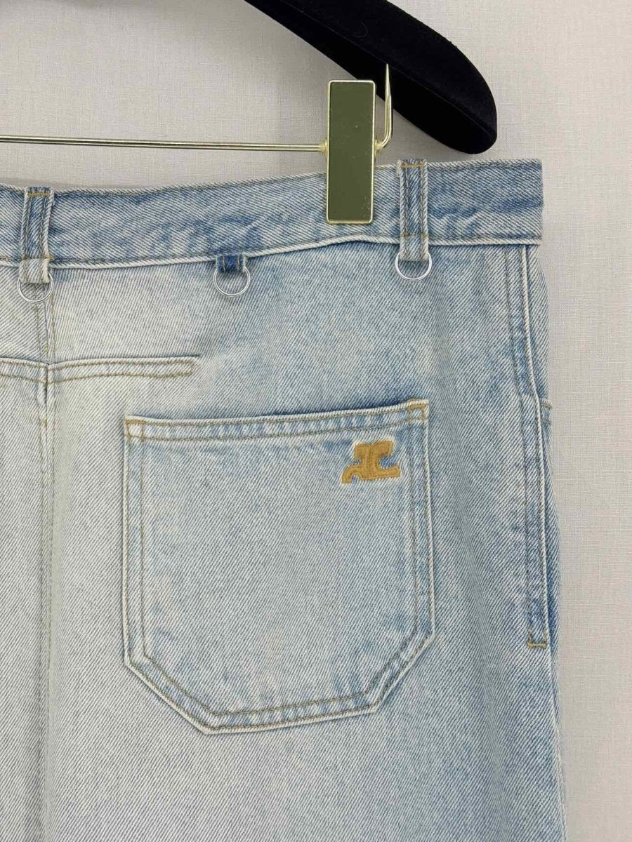 Pre - loved COURREGES Multiflex Light Blue Size US 6 Midi Skirt at Reems Closet