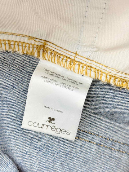 Pre - loved COURREGES Multiflex Light Blue Size US 6 Midi Skirt at Reems Closet