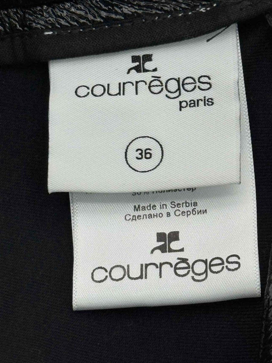 Pre-loved COURREGES Vinyl Knit Black Size US 4 Midi Dress at Reems Closet