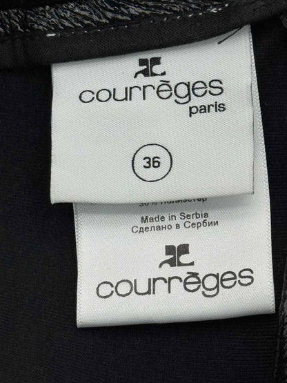 Pre-loved COURREGES Vinyl Knit Black Size US 4 Midi Dress at Reems Closet