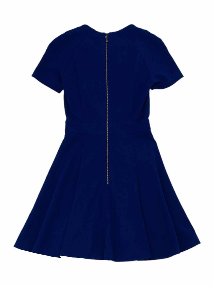 Pre - loved CUE Fit &amp; Flare Navy Blue Size Small Short Dress at Reems Closet