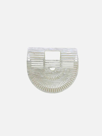 Pre - loved CULT GAIA Ark White Clutch at Reems Closet