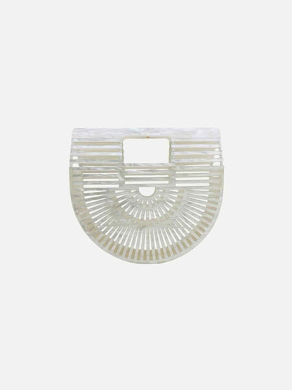 Pre - loved CULT GAIA Ark White Clutch at Reems Closet