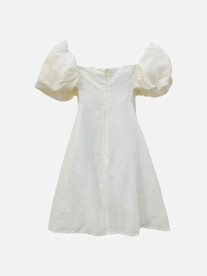 Pre - loved CULT GAIA Lissette Off - white Mini Dress at Reems Closet