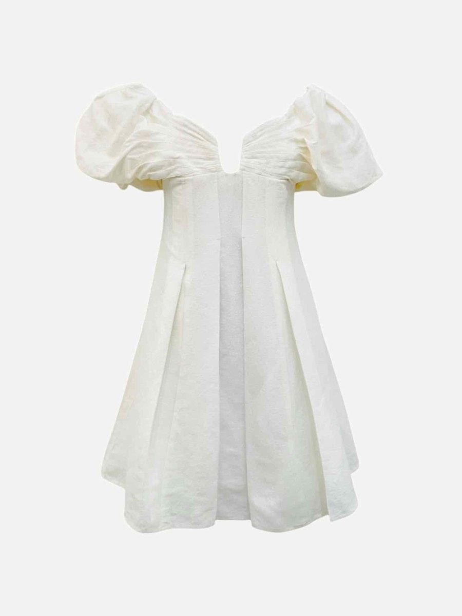 Pre - loved CULT GAIA Lissette Off - white Mini Dress at Reems Closet