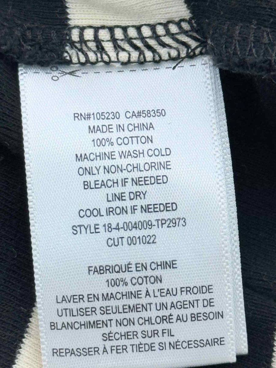 Pre - loved CURRENT ELLIOTT Black & White Striped Size US 2 T-shirt at Reems Closet