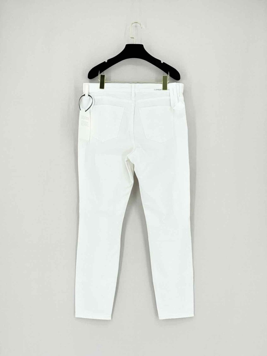 Pre - loved CURRENT ELLIOTT Off - white Distressed Size 31 Jeans at Reems Closet