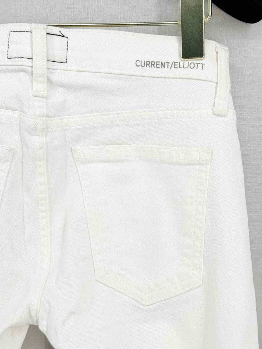 Pre - loved CURRENT ELLIOTT Sugar Destroy White Size 24 Jeans at Reems Closet