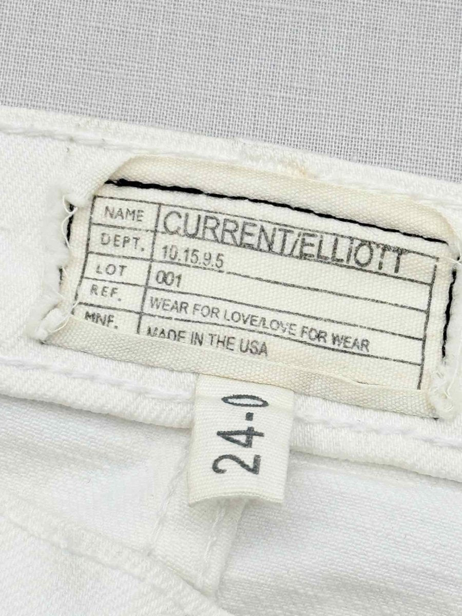 Pre - loved CURRENT ELLIOTT Sugar Destroy White Size 24 Jeans at Reems Closet