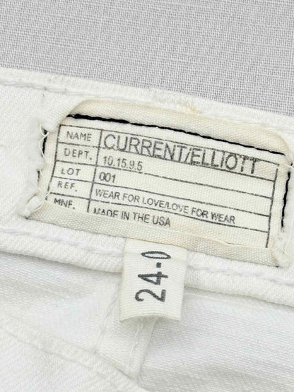 Pre - loved CURRENT ELLIOTT Sugar Destroy White Size 24 Jeans at Reems Closet