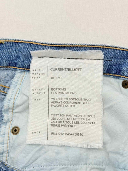 Pre - loved CURRENT ELLIOTT Unisex The Crossover Blue Washed Jeans at Reems Closet
