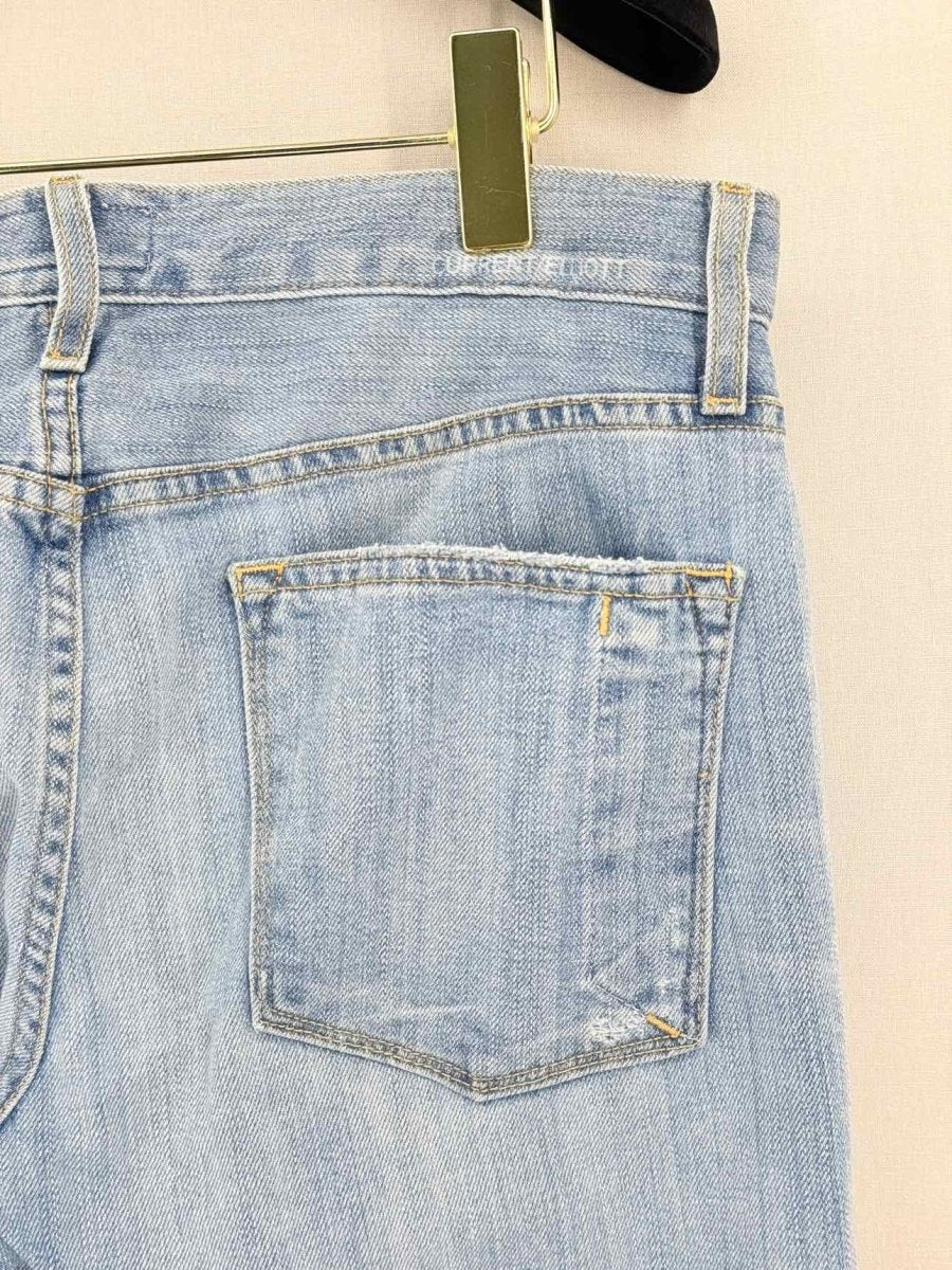 Pre - loved CURRENT ELLIOTT Unisex The Crossover Blue Washed Jeans at Reems Closet