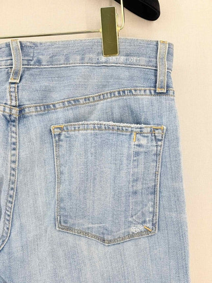 Pre - loved CURRENT ELLIOTT Unisex The Crossover Blue Washed Jeans at Reems Closet