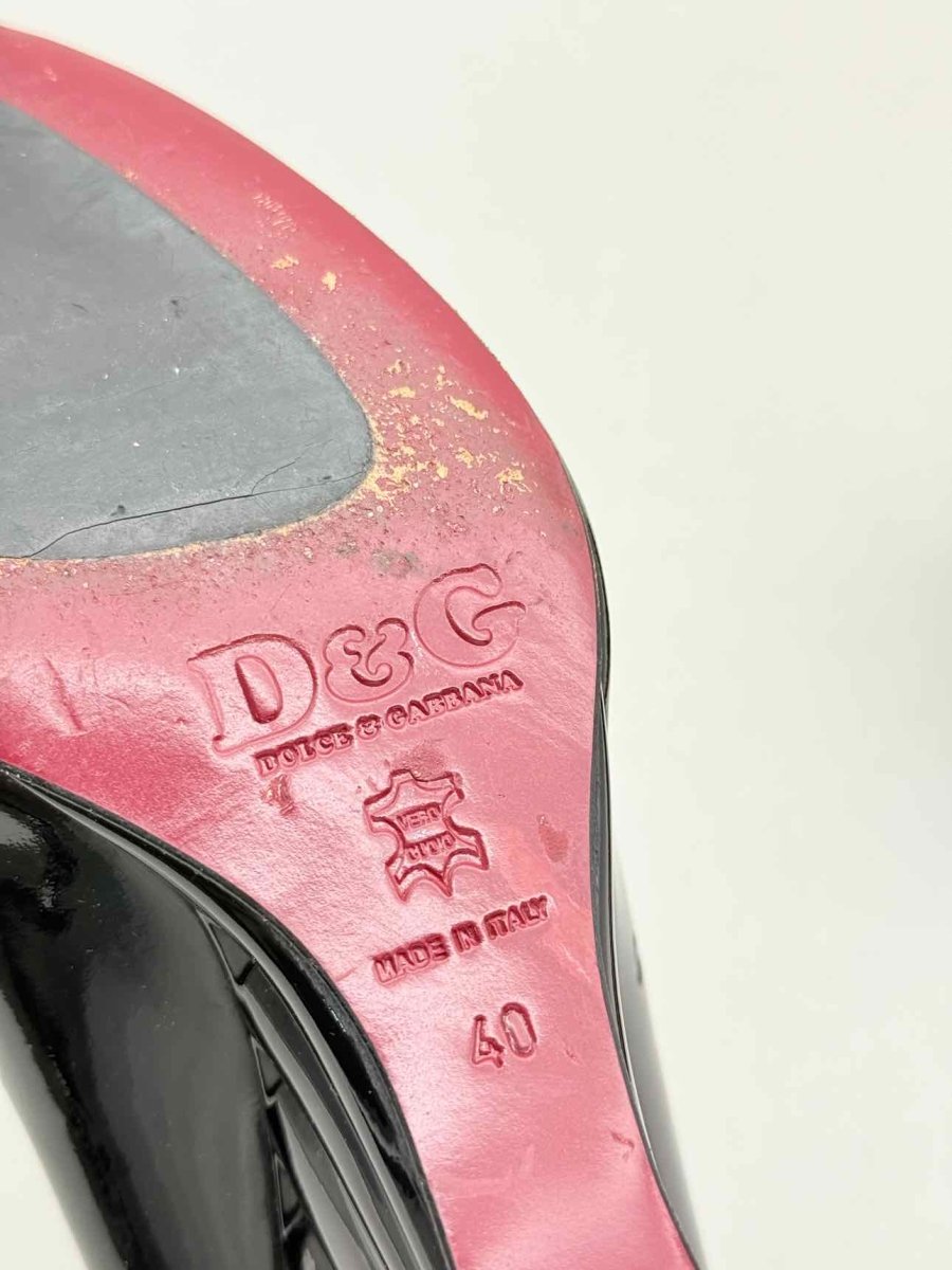 Pre - loved D & G Black Size EU 40 Wedges at Reems Closet