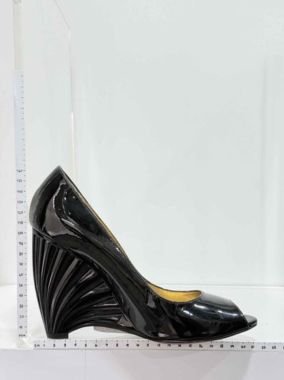 Pre - loved D & G Black Size EU 40 Wedges at Reems Closet