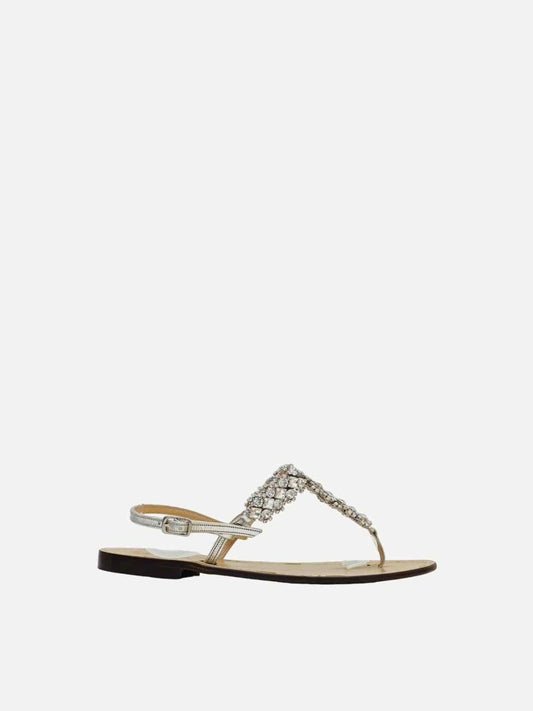 Pre - loved DA COSTANZO Silver Sandals at Reems Closet