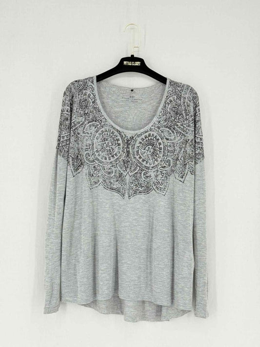 Pre - loved DAY BIRGER ET MIK KELSEN Grey & Black Size Medium Top at Reems Closet