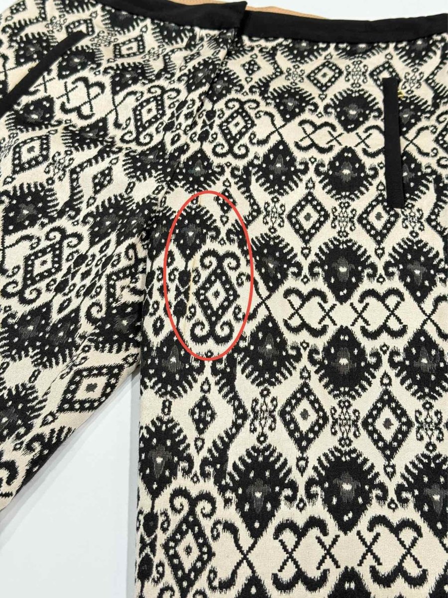 Pre - loved DAY Cropped Black & White Jacquard Pants US4 at Reems Closet