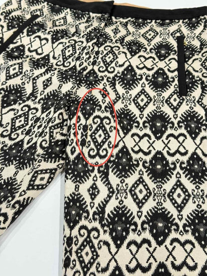Pre - loved DAY Cropped Black & White Jacquard Pants US4 at Reems Closet
