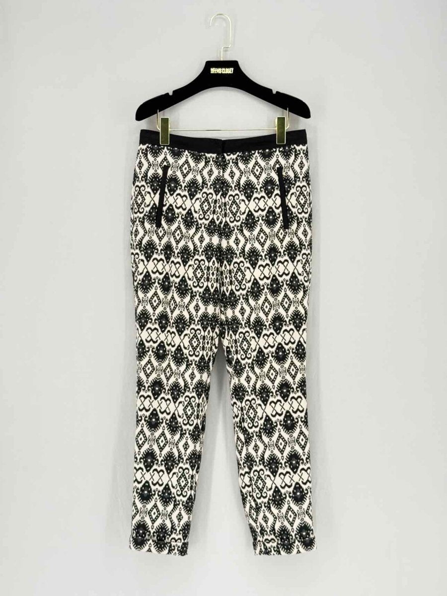 Pre - loved DAY Cropped Black & White Jacquard Pants US4 at Reems Closet