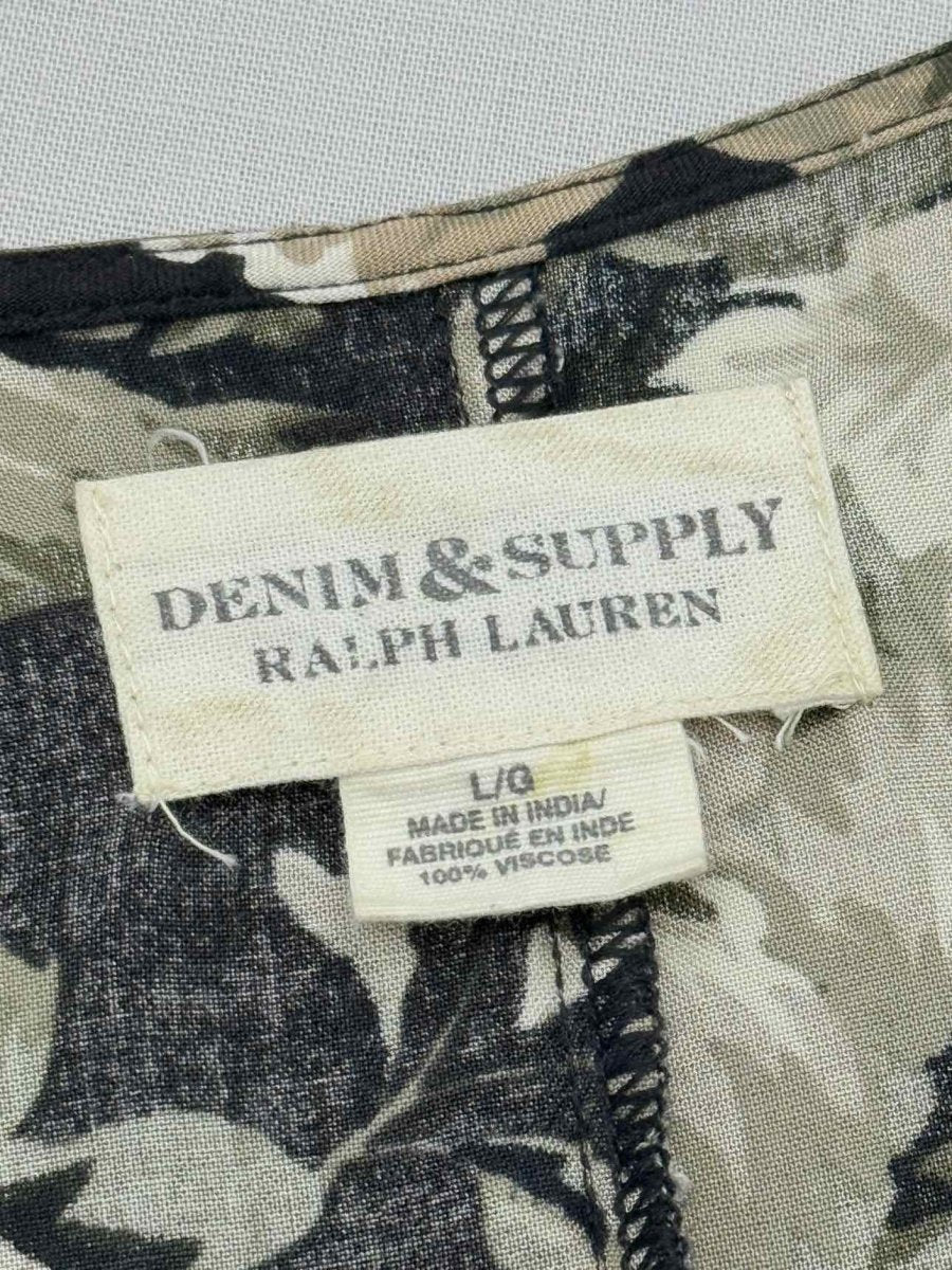 Pre - loved DENIM & SUPPLY Black Multicolor Size Large Short Dress at Reems Closet