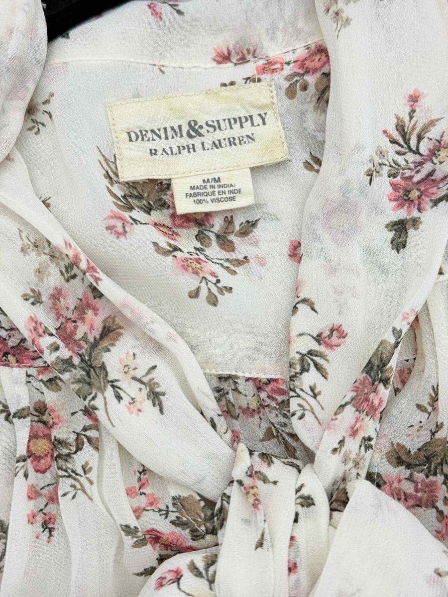 Pre - loved DENIM & SUPPLY Cream Multicolor Size Medium Blouse at Reems Closet