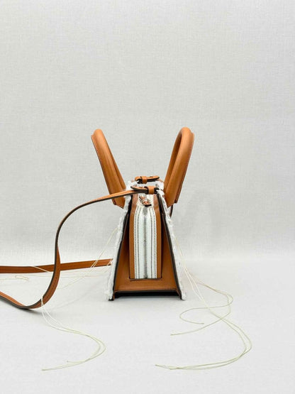 Pre - loved DENTRO Mini Otto Brown Tote Bag at Reems Closet