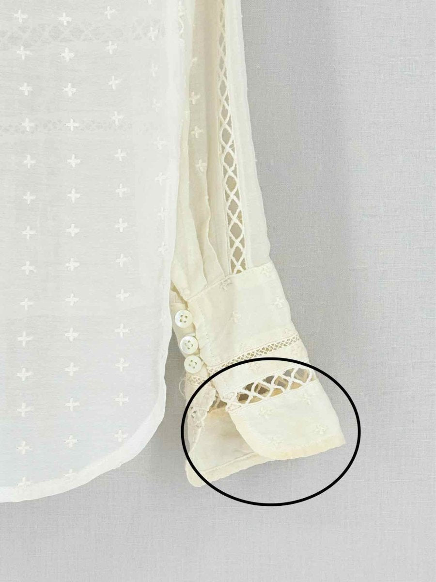Pre - loved DEREK LAM 10 CROSBY White Eyelet Size US 0 Shirt at Reems Closet