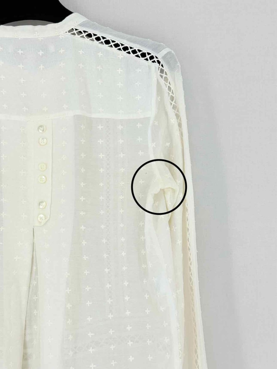 Pre - loved DEREK LAM 10 CROSBY White Eyelet Size US 0 Shirt at Reems Closet