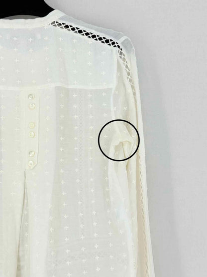 Pre - loved DEREK LAM 10 CROSBY White Eyelet Size US 0 Shirt at Reems Closet