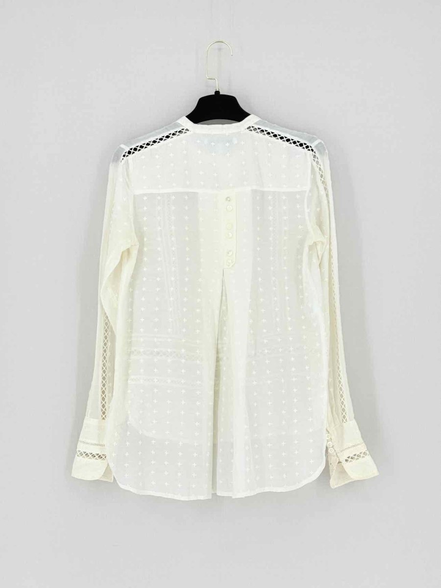 Pre - loved DEREK LAM 10 CROSBY White Eyelet Size US 0 Shirt at Reems Closet