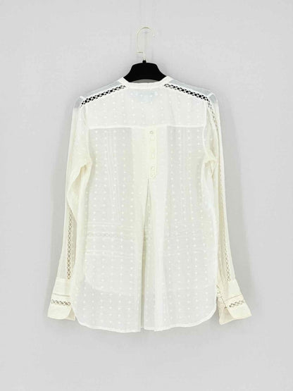 Pre - loved DEREK LAM 10 CROSBY White Eyelet Size US 0 Shirt at Reems Closet