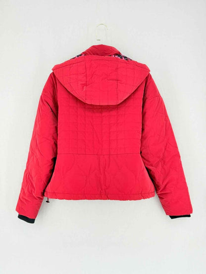 Pre - loved DESIGUAL Short Red Quilted Size Medium Jacket at Reems Closet