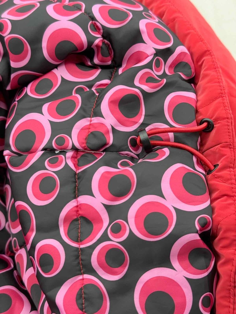 Pre - loved DESIGUAL Short Red Quilted Size Medium Jacket at Reems Closet