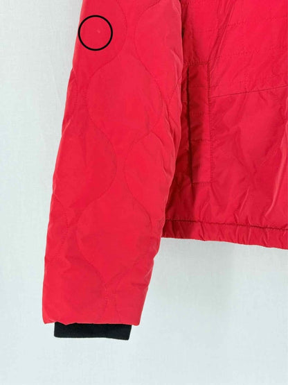 Pre - loved DESIGUAL Short Red Quilted Size Medium Jacket at Reems Closet