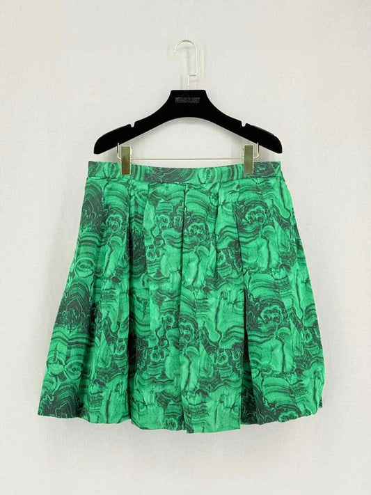Pre-loved DEVI KROELL Green & Black Size Large Mini Skirt at Reems Closet
