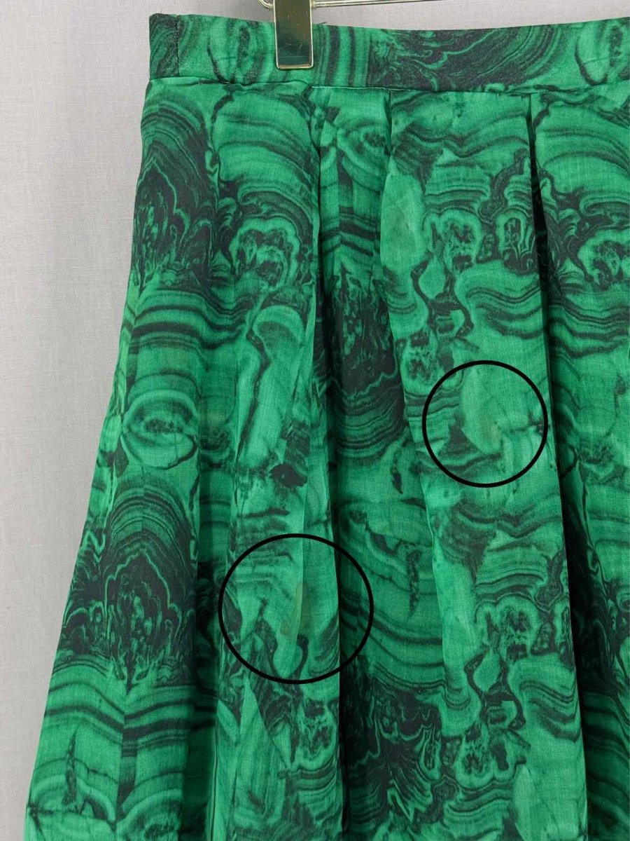 Pre-loved DEVI KROELL Green & Black Size Large Mini Skirt at Reems Closet