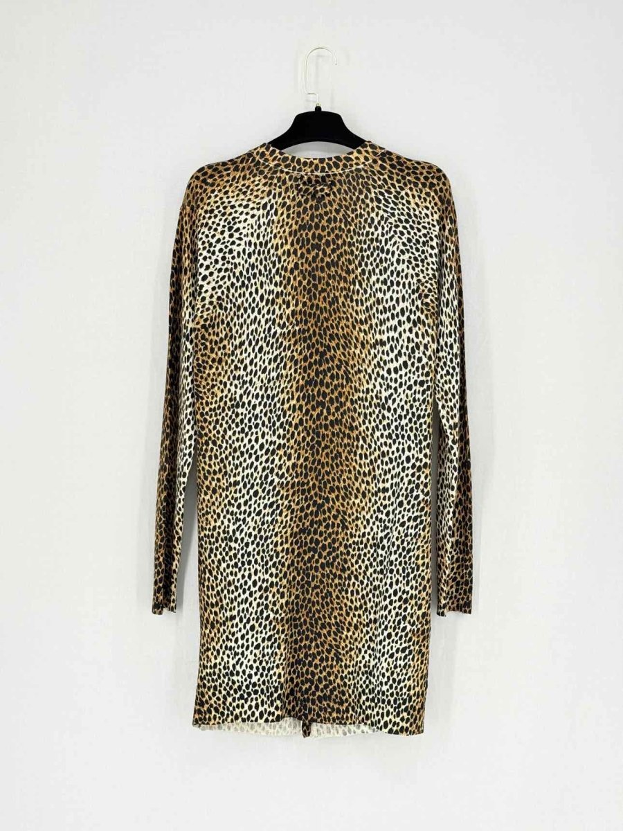 Pre - loved D&G Brown & Beige Leopard Print Size US 6 Short Dress at Reems Closet