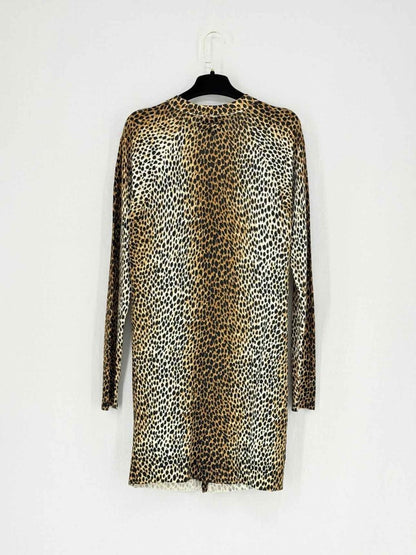 Pre - loved D&G Brown & Beige Leopard Print Size US 6 Short Dress at Reems Closet