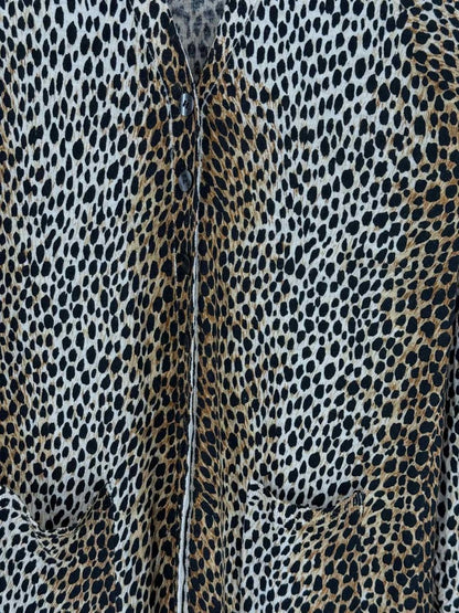 Pre - loved D&G Brown & Beige Leopard Print Size US 6 Short Dress at Reems Closet